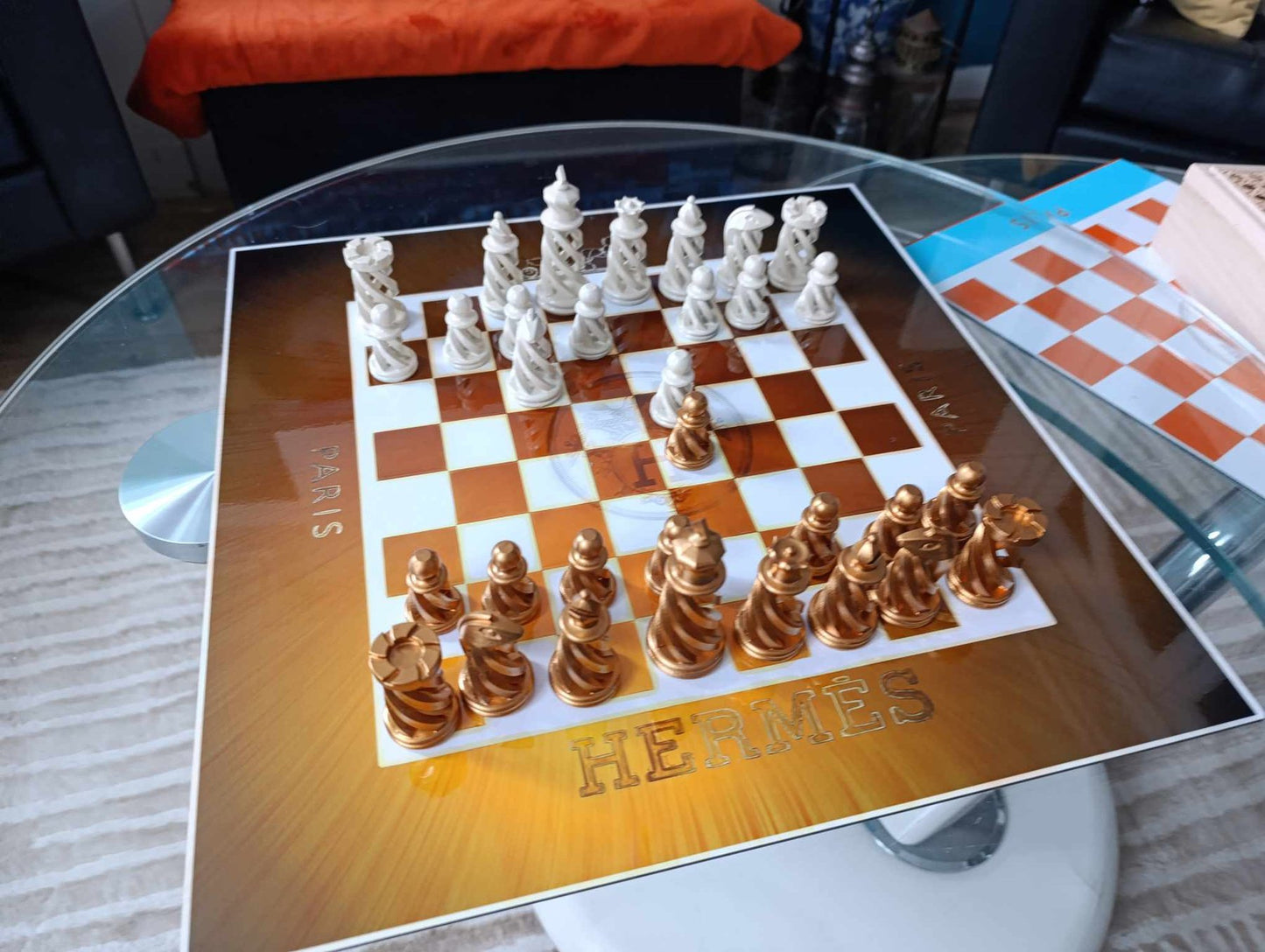 Hermes Golden Sun Chessboard ( Kleiner Artist )