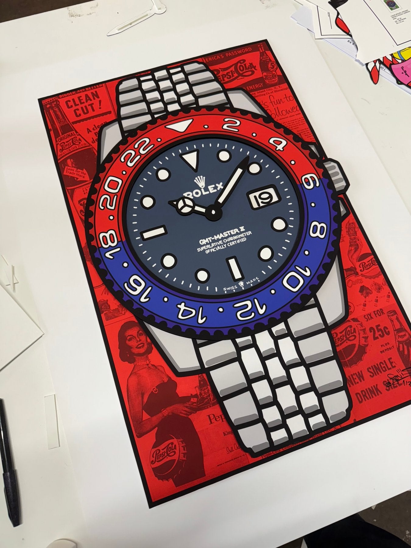 Quadro Pepsi Rolex (Opera d'arte 3D)