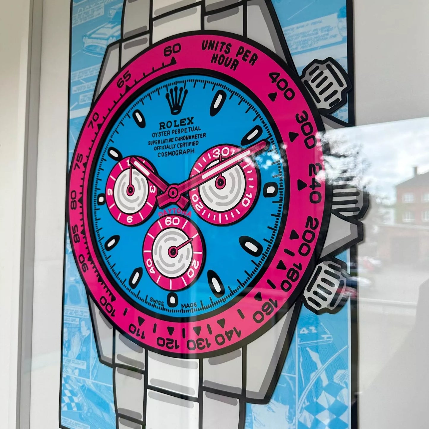 Quadro Pink Daytona (Opera d'arte 3D)