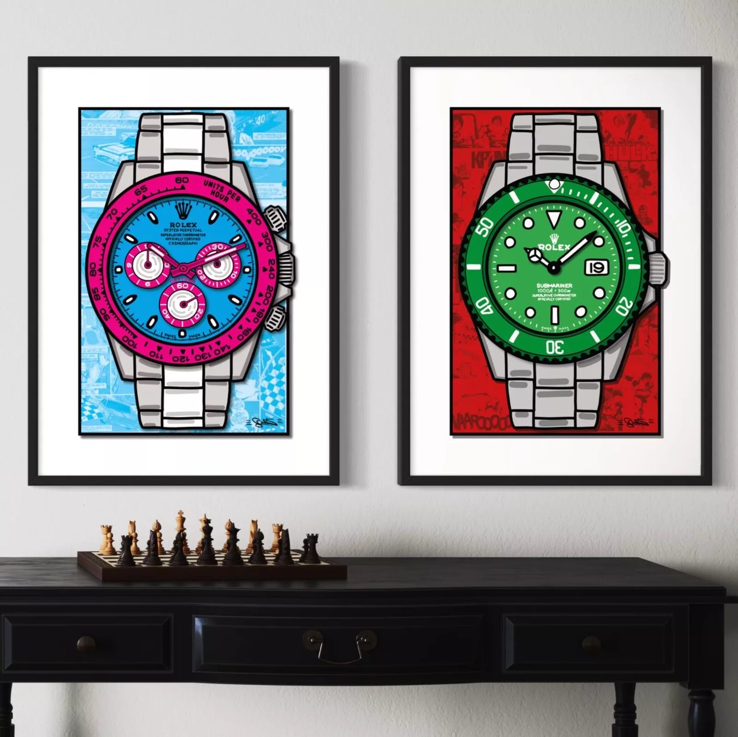 Quadro Pink Daytona (Opera d'arte 3D)