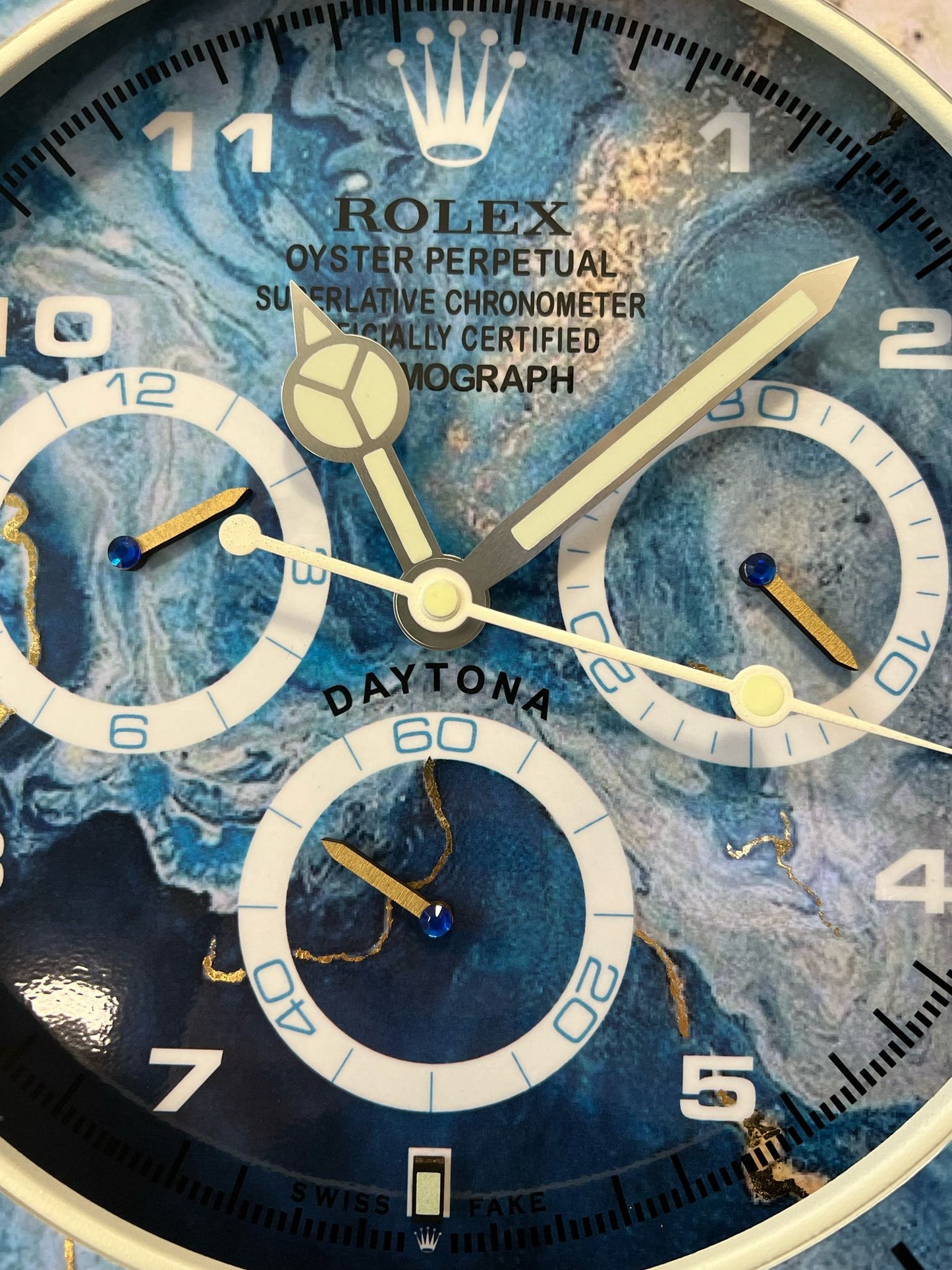 Orologio Daytona Blue Wave Custom da muro